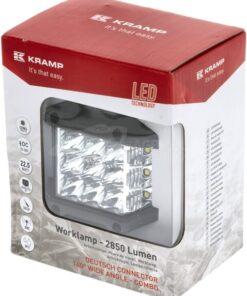 Faro de trabajo LED, 22.5W, 2850lm, cuadrado, 10/30V, 89x73x97mm, conector Deutsch, Kramp 18 Faro de trabajo LED, 22.5W, 2850lm, cuadrado, 10/30V, 89x73x97mm, conector Deutsch, Kramp