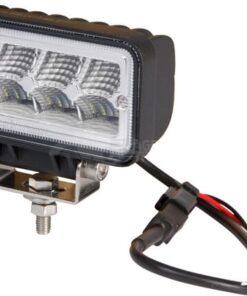 Luz de trabajo LED, 12 W, 1136 lm, rectangular, 9-36 V, 69 x 128 mm, enchufe Deutsch de 2 pines, proyector amplio, 8 LED, Kramp