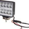 Luz de trabajo LED, 24 W, 2272 lm, cuadrada, 9-36 V, 114 x 128 mm, enchufe Deutsch d 2 pines, proyector amplio, 16 LED, Kramp