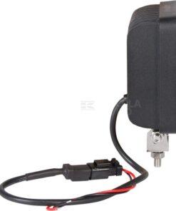 Luz de trabajo LED, 24 W, 2272 lm, cuadrada, 9-36 V, 114 x 128 mm, enchufe Deutsch d 2 pines, proyector amplio, 16 LED, Kramp