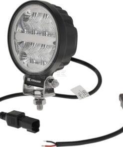Faro de trabajo LED, 19W, 3360lm, redondo, 10-110V, Ø110x140x42mm Deutsch enchufe, flood, 16 LED's, Kramp