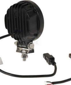 Faro de trabajo LED, 19W, 3360lm, redondo, 10-110V, Ø110x140x42mm Deutsch enchufe, flood, 16 LED's, Kramp