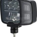 Faro LED, rectangular, 12/24 V, 220 x 197,2 x 80,5 mm, calefactado, luz de carretera/luz de cruce, anti-nieve, izquierdo