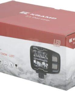 Faro LED, rectangular, 12/24 V, 220 x 197,2 x 80,5 mm, calefactado, luz de carretera/luz de cruce, anti-nieve, izquierdo