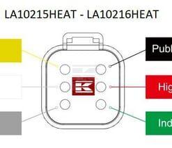 Faro LED, rectangular, 12/24 V, 220 x 197,2 x 80,5 mm, calefactado, luz de carretera/luz de cruce, anti-nieve, izquierdo