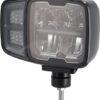 Faro LED, rectangular, 12/24 V, 220 x 197,2 x 80,5 mm, calefactado, luz de carretera/luz de cruce, anti-nieve, derecho