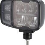 Faro LED, rectangular, 12/24 V, 220 x 197,2 x 80,5 mm, calefactado, luz de carretera/luz de cruce, anti-nieve, derecho