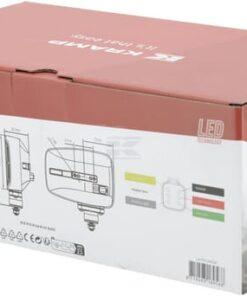 Faro LED, rectangular, 12/24 V, 220 x 197,2 x 80,5 mm, calefactado, luz de carretera/luz de cruce, anti-nieve, derecho