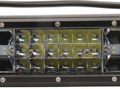 Barra de luces de trabajo LED, 81 W, 7290 lm, rectangular, 12 / 24 V, luz blanca, 301,8 x 89 mm, con cable, combinada, 54 LED, Kramp