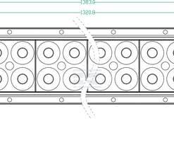 Barra de luces de trabajo LED, 300 W, 25500 lm, rectangular, 12 / 24 V, luz blanca, 1320,8 x 79,5 mm, con cable, combinmada, 100 LED, Kramp 13 Barra de luces de trabajo LED, 300 W, 25500 lm, rectangular, 12 / 24 V, luz blanca, 1320,8 x 79,5 mm, con cable, combinmada, 100 LED, Kramp