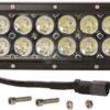Barra de luces de trabajo LED, 72W, 6120 lm, rectangular, 12 / 24V, luz blanca, 351,6 x 79,5 mm, terminal Deutsch, combinada, curva, 24 LED, Kramp