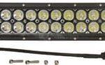 Barra de luces de trabajo LED, 180W, 15300 lm, rectangular, 12 / 24V, luz blanca, 825,5 x 79,5 mm, terminal Deutsch, combinada, curva, 60 LED, Kramp