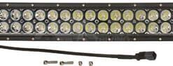 Barra de luces de trabajo LED, 180W, 15300 lm, rectangular, 12 / 24V, luz blanca, 825,5 x 79,5 mm, terminal Deutsch, combinada, curva, 60 LED, Kramp