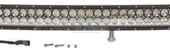 Barra de luces de trabajo LED, 300W, 25500 lm, rectangular, 12 / 24V, luz blanca, 1371,6 x 79,5 mm, terminal Deutsch, combinada, curva, 100 LED, Kramp