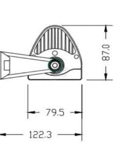 Barra de luces de trabajo LED, 300W, 25500 lm, rectangular, 12 / 24V, luz blanca, 1371,6 x 79,5 mm, terminal Deutsch, combinada, curva, 100 LED, Kramp