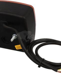 Luz posterior LED, cuadrada, 12 / 24 V, naranja / roja, 97,4 x 105,4 x 49,5 mm, 9 LED, Kramp