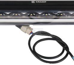Barra luces LED, 120 W, 6500 lm, rectangular, 12/48V, blanca, 486 x 90 x 57 mm, conector Deutsch de 3 pines, luz diurna cortas/largas, Kramp