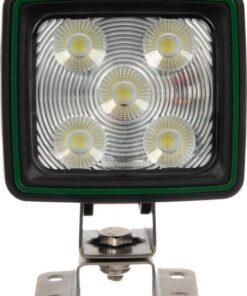 Foco de trabajo LED, 60 W, 5600lm, cuadrado, blanco, conector Deutsch, luz proyección amplia, 20 LEDs, Kramp