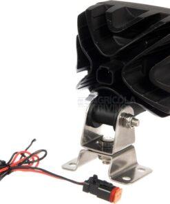 Foco de trabajo LED, 60 W, 5600lm, cuadrado, blanco, conector Deutsch, luz proyección amplia, 20 LEDs, Kramp
