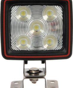 Faro de trabajo LED, 60 W, 5600 lm, cuadrado, blanco, 10/30 V, conector Deutsch, luz proyección amplia, 20 LEDs, Kramp