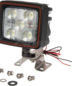 Faro de trabajo LED, 60 W, 5600 lm, cuadrado, blanco, 10/30 V, conector Deutsch, luz proyección amplia, 20 LEDs, Kramp