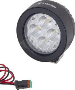 Luz de trabajo LED, 40 W, 4500 lm, redonda, blanca, 110 x 93 x 145 mm, proyector amplio, 4 LED, Kramp