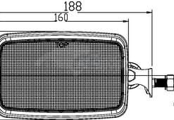 Foco de trabajo LED, 90 W, 6000 lm, rectangular, 10-30 V, blanco, Flood, enchufe, 30 LED's, Deutsch Kramp