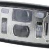 Faro LED, 40/22W, rectangular, 10-30V, 185x102x82, luces largas/cortas, luz de posición, conector H4, Kramp