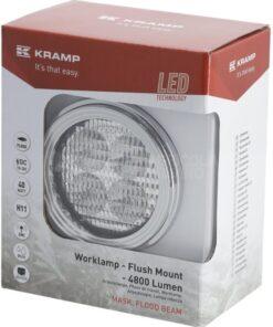 Luz de trabajo LED, 40 W, 4800 lm, redonda, proyector, Kramp