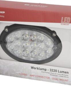 Luz de trabajo LED, 24 W, 3220 lm, ovalada, Kramp