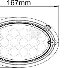 Luz de trabajo LED, 24 W, 3220 lm, ovalada, Kramp