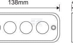 Luz de trabajo led, 20 W, 1750 lm, rectangular, Kramp
