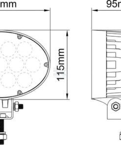 Luz de trabajo LED, 65 W, 5200 lm, ovalada, Kramp 27 Luz de trabajo LED, 65 W, 5200 lm, ovalada, Kramp