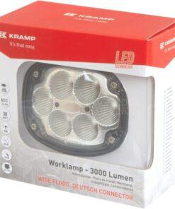 Luz de trabajo LED, 30 W, 3000 lm, ovalada, Kramp