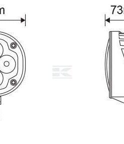 Luz de trabajo LED, 30 W, 3000 lm, ovalada, Kramp