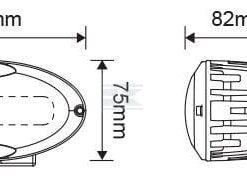 Luz de trabajo LED, 30 W, 2400 lm, ovalada, Kramp