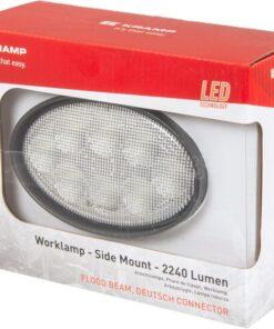 Luz de trabajo LED, 24 W, 2240 lm, ovalada, proyector, Kramp