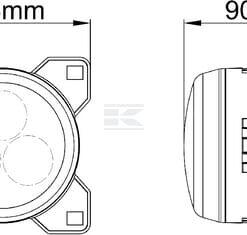Luz de trabajo LED, 42 W, 4200 lm, redonda, Kramp