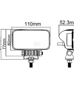 Luz de trabajo indirecta 15 W 1000 LM