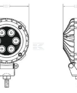 Luz de trabajo 21 W 2000 Lumen