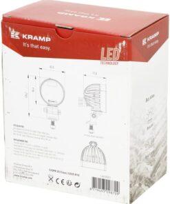 Faro trabajo LED, 40W, 4000lm, redondo, blanco, 10/30 V, 84 x 126 x 71,8 mm, enchufe AMP, 4 LED, 360°, Kramp