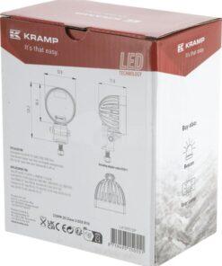 Foco de trabajo LED, 40 W, 4000 lm, redondo, blanco, 10/30 V, 84 x 126 x 71,8 mm, enchufe, haz de luz puntual, 4 LED's, 360 grados, AMP Kramp 23 Foco de trabajo LED, 40 W, 4000 lm, redondo, blanco, 10/30 V, 84 x 126 x 71,8 mm, enchufe, haz de luz puntual, 4 LED's, 360 grados, AMP Kramp