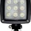 Foco de trabajo LED, 27 W, 3000 lm, cuadrado, blanco, 10/30 V, 100 x 100 x 81 mm, enchufe, Wide flood, 9 LED's Deutsch Kramp