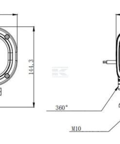 Luz de trabajo LED, 54 W, 7200 lm