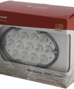 Foco de trabajo LED, 65W, 5200lm, ovalado, 10/30V, 161x110x90mm, wide flood, 13 LED's, H4, Kramp (*) 13 Foco de trabajo LED, 65W, 5200lm, ovalado, 10/30V, 161x110x90mm, wide flood, 13 LED's, H4, Kramp (*)