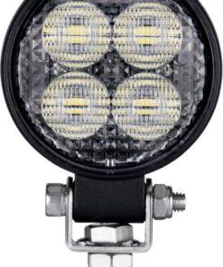 Faro de trabajo LED, 12 W, 1200 lm, redondo, 12/24 V, blanco, 65,7 x 85,8 x 35 mm enchufe Deutsch, luz de proyección, 8 LEDs