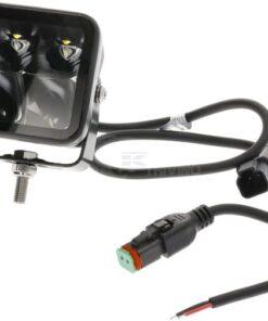 Faro de trabajo LED indirecto, 40 W, 4800 lm, cuadrado, 12/24 V, blanco, 81 x 82,5 x 67,5 mm enchufe Deutsch, haz de luz concentrada, 4 LEDs