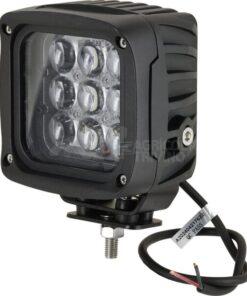 Faro de trabajo LED, 45 W, 4050 lm, cuadrado, 12/24 V, azul, 126 x 151 x 95 mm enchufe Deutsch, haz de luz concentrado, 9 LEDs