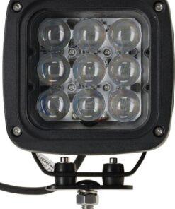 Faro de trabajo LED, 45 W, 4050 lm, cuadrado, 12/24 V, azul, 126 x 151 x 95 mm enchufe Deutsch, haz de luz concentrado, 9 LEDs