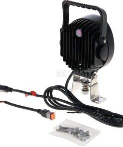 Faro de trabajo LED, 54W, 5100lm, redondo, 12/24V, Ø133x75mm, Deutsch enchufe, proyector, 9 LEDs, mango + interruptor